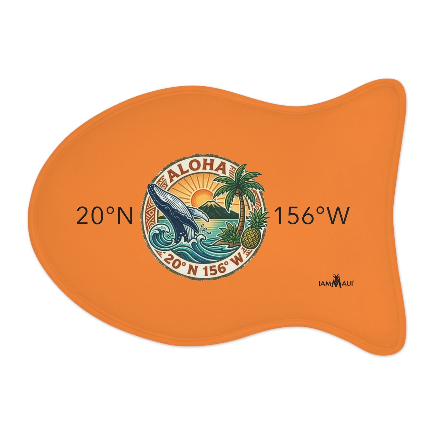 IAMMAUI® Aloha Whale Pet Feeding Mat — Non-Slip Dog & Cat Bowl Mat