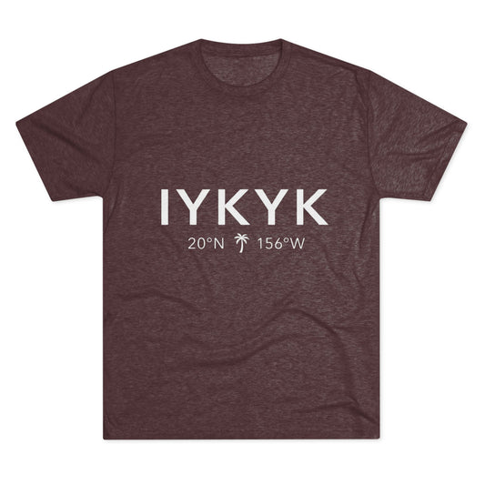 IYKYK Maui Coordinates Tee — IAMMAUI®