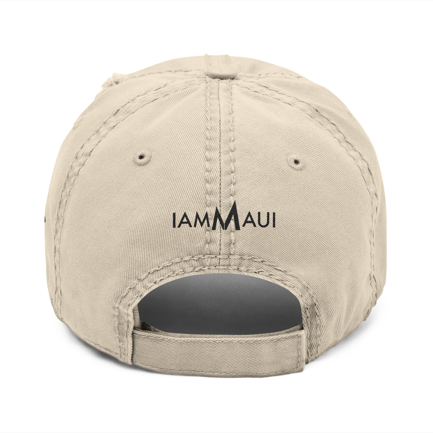 Distressed Embroidered Dad Hat – IYKYK Maui Coordinates (Casual Island Baseball Cap)