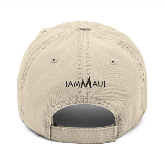 Distressed Embroidered Dad Hat – IYKYK Maui Coordinates (Casual Island Baseball Cap)