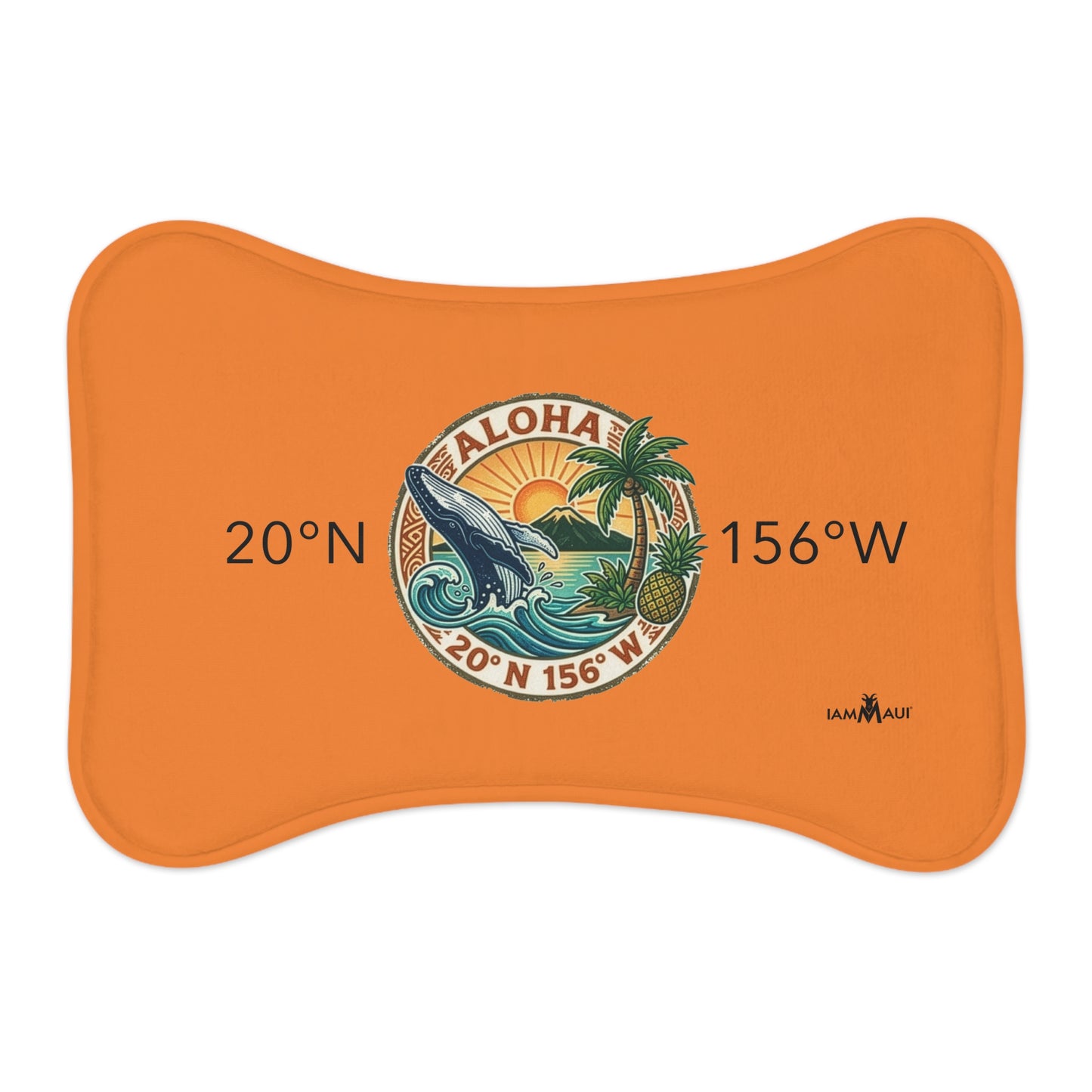 IAMMAUI® Aloha Whale Pet Feeding Mat — Non-Slip Dog & Cat Bowl Mat